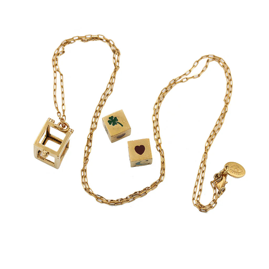 Sacha Necklace Dice Cage Amulet