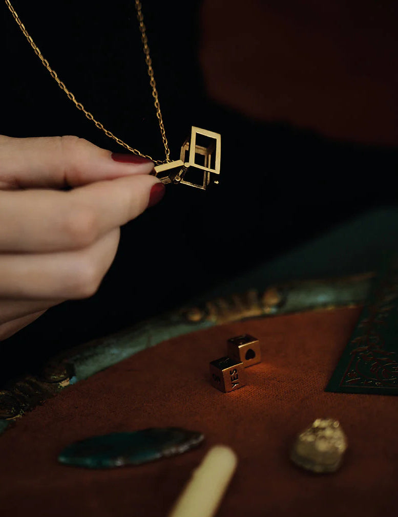 Sacha Necklace Dice Cage Amulet