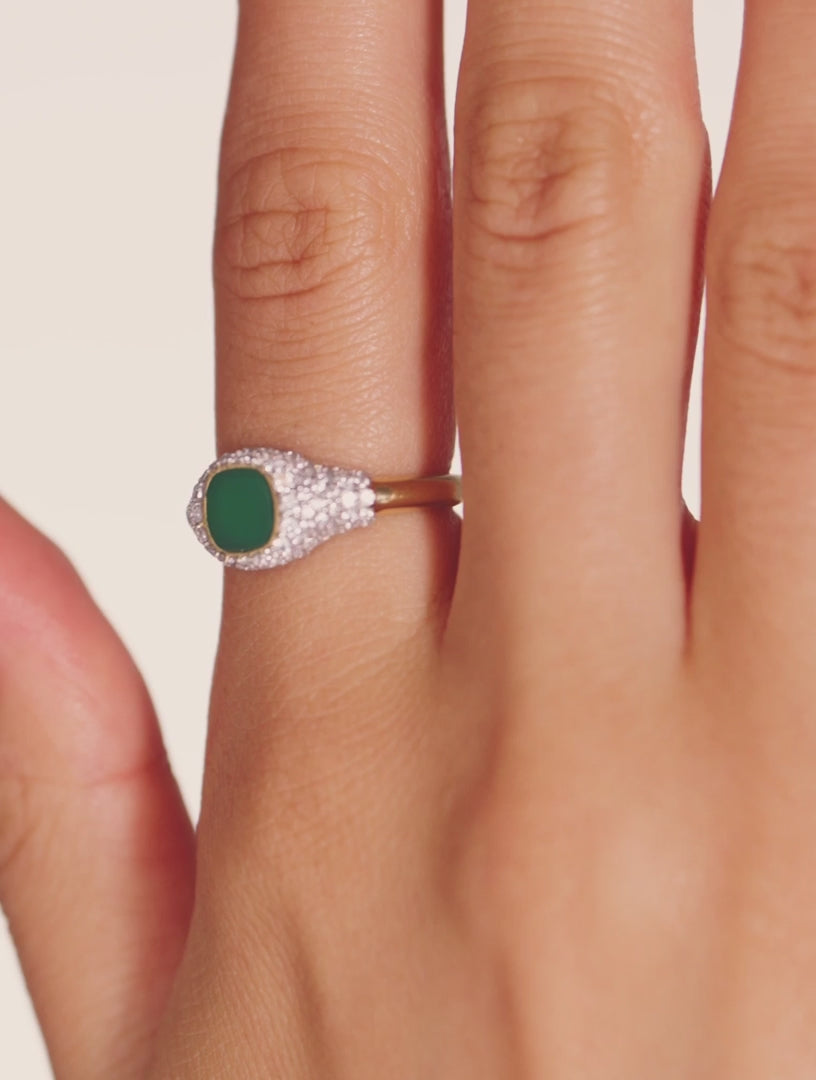 Bague Holi - Green Onyx
